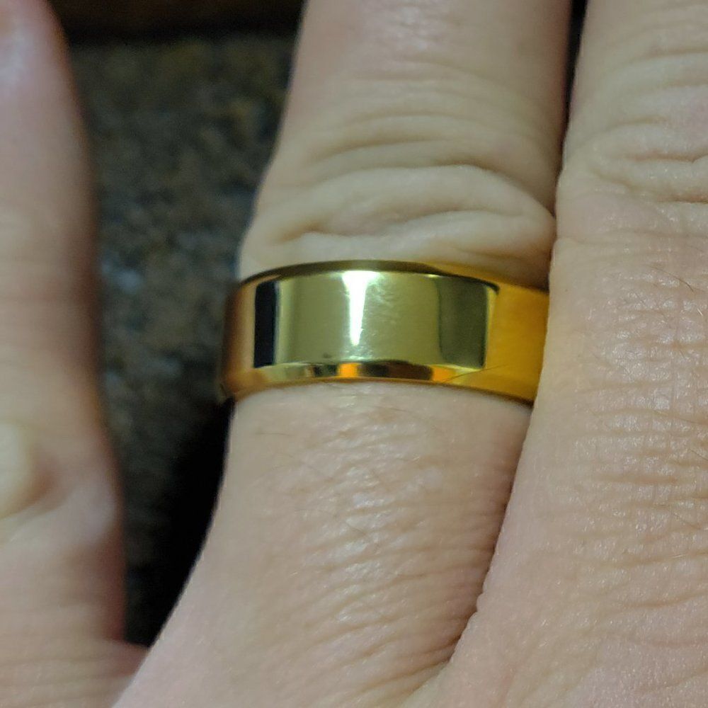 Personalized Women's Promise Ring - Engraved Gold Promise Ring For Girls - Picture 2 of 8
